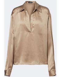 Tom Ford - Silk Satin Blouse - Lyst