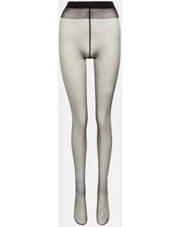Saint Laurent - Monogram Crystal-Embellished Tights - Lyst