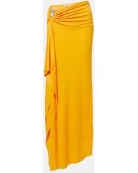 Christopher Esber - Embellished Gathered Jersey Maxi Skirt - Lyst