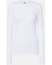 TOTEME - Top Acanalado De Jersey En Mezcla De Algodon - Lyst