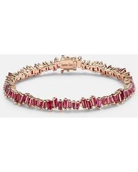 Suzanne Kalan - Bold 18Kt Rose Bracelet With Rubies - Lyst