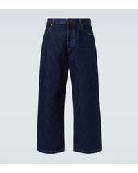 Loewe - Mid-Rise Barrel-Leg Jeans - Lyst