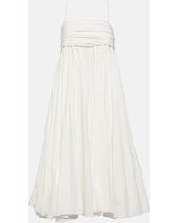 KHAITE - Abito Midi Lally In Cotone - Lyst