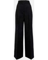 Burberry - High-Rise-Hose Madge aus Wolle - Lyst
