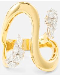 YEPREM - Golden Strada 18kt Gold Ring With Diamonds - Lyst