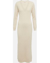 Brunello Cucinelli - Wool, Cashmere, And Silk Maxi Dress - Lyst