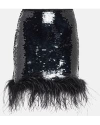 GIUSEPPE DI MORABITO - Mini-jupe a plumes et a sequins - Lyst