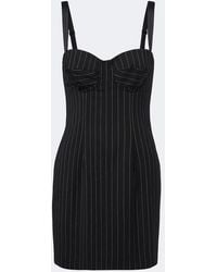Dolce & Gabbana - Pinstriped Wool And Silk-Blend Bustier Dress - Lyst