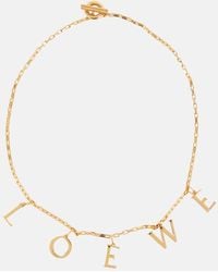 Loewe - Collana in argento sterling con logo - Lyst