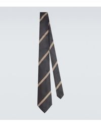 Brunello Cucinelli - Striped Silk Tie - Lyst