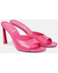Christian Louboutin - Pantoletten Condora 85 Aus Leder - Lyst
