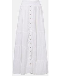Melissa Odabash - Dee Tiered Cotton Maxi Skirt - Lyst