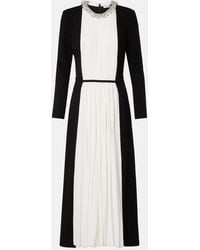 Jonathan Simkhai - Esther Embellished Crepe And Plisse Midi Dress - Lyst