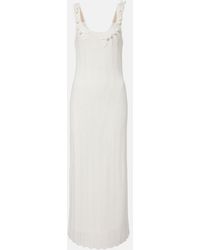 Carolina Herrera - Knitted Scalloped Midi Dress - Lyst