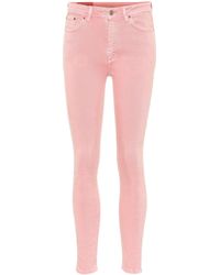 Acne Studios Blå Konst Skinny Jeans Peg Milky Pink