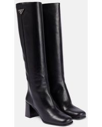 Prada - Stiefel Aus Leder - Lyst