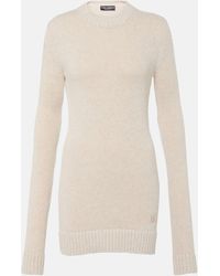 Dolce & Gabbana - Ribbed-knit Wool-blend Sweater Dress - Lyst