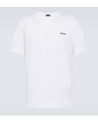 Zegna - Logo Cotton Jersey T-shirt - Lyst