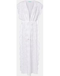Melissa Odabash - Talitha Broderie Anglaise Cotton Beach Dress - Lyst