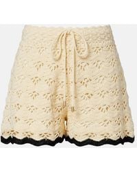 Zimmermann - Aster Crochet Cotton Shorts - Lyst