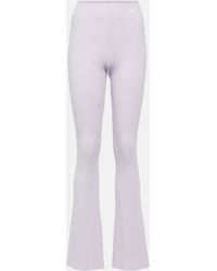 Courreges - Reedition Ribbed-knit Flared Pants - Lyst