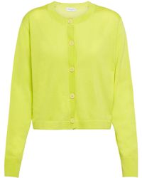 Damen Bekleidung Pullover und Strickwaren Strickjacken Dries Van Noten Wolle Cardigan aus Wolle in Gelb 