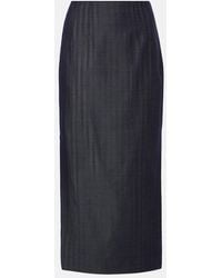 Etro - Wool-Blend Pencil Skirt - Lyst