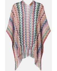 Missoni - Zigzag Fringed Poncho - Lyst