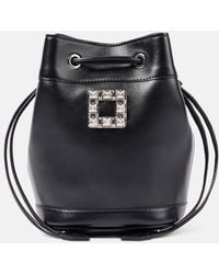 Roger Vivier - Tres Vivier Leather Bucket Bag - Lyst
