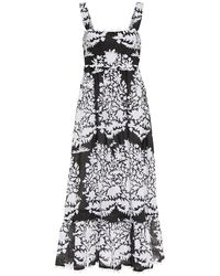 Juliet Dunn - Printed Cotton Voile Midi Dress - Lyst
