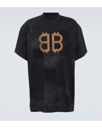 Balenciaga Skater Cotton Jersey T-shirt - Black