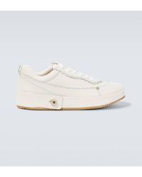 Loewe - Deconstructed Leather Sneakers - Lyst