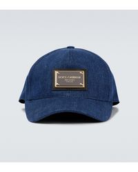 Dolce & Gabbana Baseballcap aus Denim - Blau