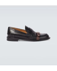 JW Anderson - Animated Leather Penny Loafers - Lyst