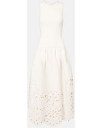 Ulla Johnson - Rosaline Broderie Anglaise Midi Dress - Lyst