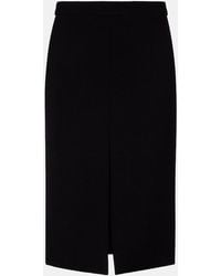 Dolce & Gabbana - High-Rise Wool Midi Skirt - Lyst