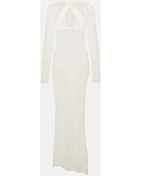 Coperni - Semi-sheer Cutout Wool-blend Maxi Dress - Lyst