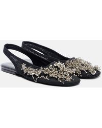 Dries Van Noten - Embellished Slingback Flats - Lyst