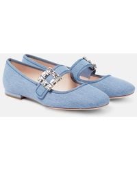 Roger Vivier - Tres Vivier Strass Buckle Babies Ballet Flats - Lyst
