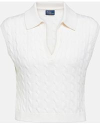 Polo Ralph Lauren - Cable-Knit Wool-Blend Sweater Vest - Lyst