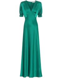 Diane von Furstenberg Abito lungo Idris in raso - Blu