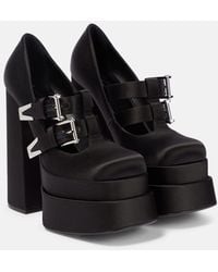 Versace - Plateau-Pumps Medusa Aevitas Aus Satin - Lyst