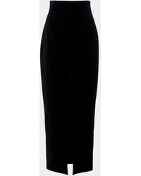 KHAITE - Lachlan Cotton Velvet Pencil Skirt - Lyst