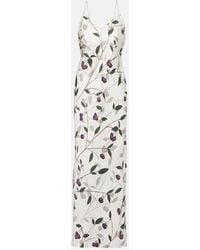 Stella McCartney - Printed Silk Maxi Dress - Lyst
