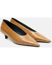 TOTEME - 35 Croc-Effect Leather Pumps - Lyst