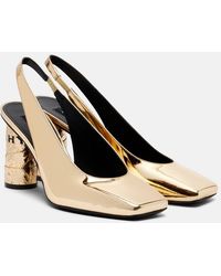 Givenchy - Tape Mirrored Leather Slingback Pumps - Lyst