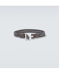 Tom Ford - Braided Leather-Trimmed Bracelet - Lyst