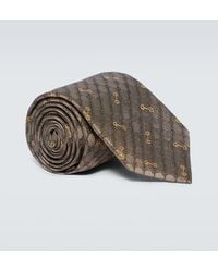 Gucci - Cravate Gg En Jacquard De Soie - Lyst