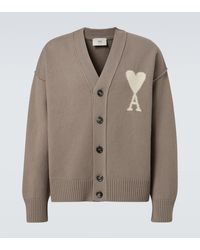 Ami Paris - Cardigan Ami De Cour Aus Schurwolle - Lyst