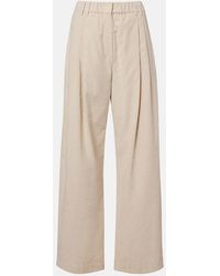 Brunello Cucinelli - Cotton-Blend Corduroy Wide-Leg Pants - Lyst